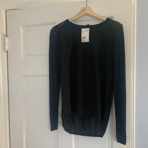 H&M Satin Mesh Long Sleeve - XS